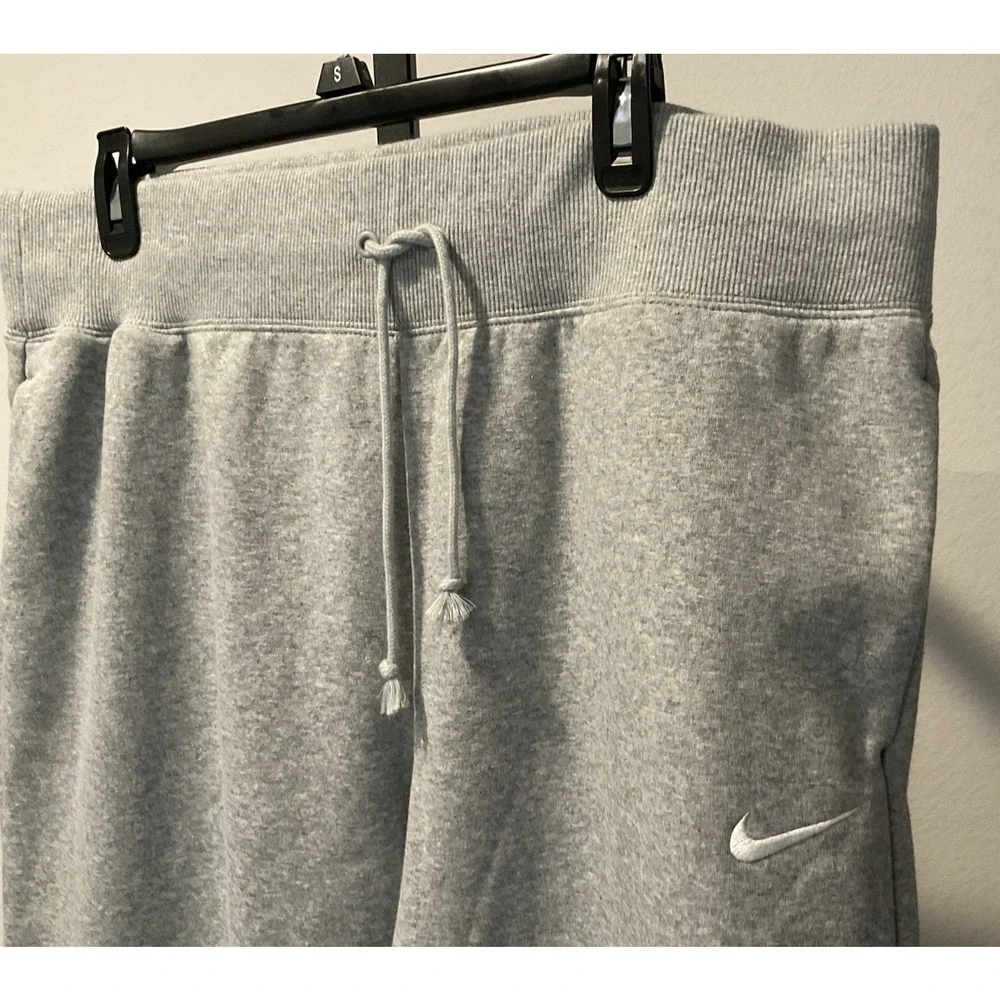 Nike Phoenix Fleece Pull On Jogger Oversize Pants Women Size XL Grey Stretch - Picture 2 of 9